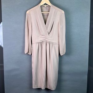 Burberry London beige silk dress. Like new, small stain